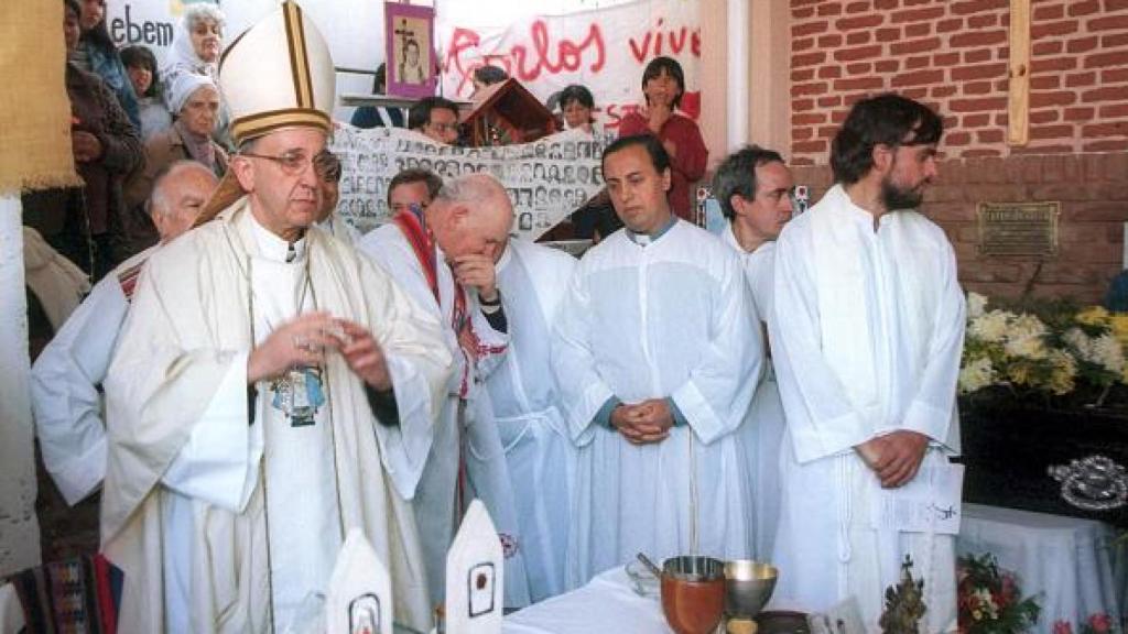 El Papa Francisco durante su visita a Villa 31, el pueblo de Carlos Mugica.