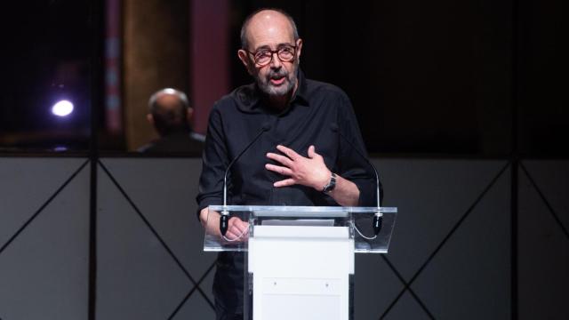 El actor Miguel Rellán durante un acto.