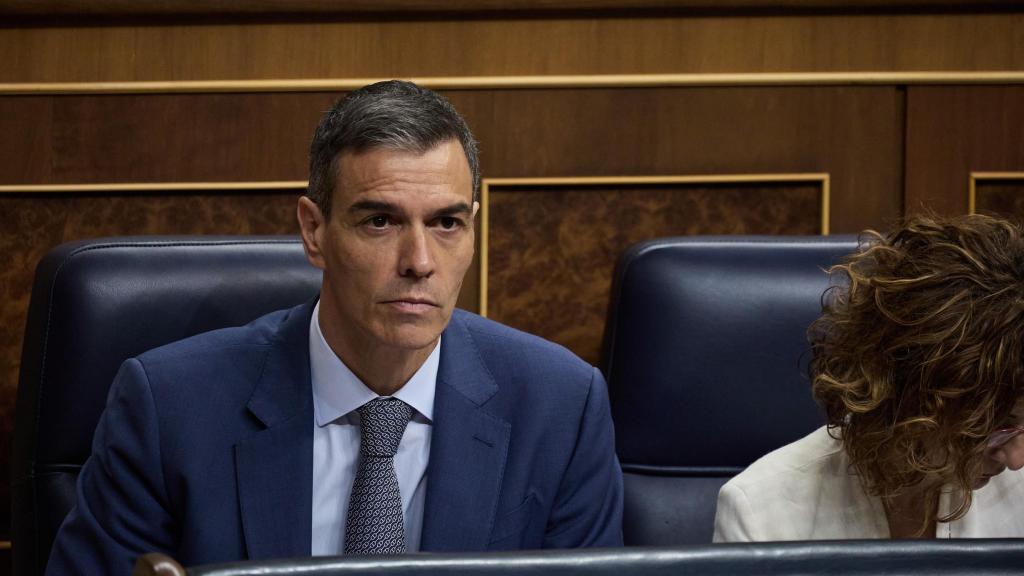 El presidente del Gobierno, Pedro Sánchez, durante una sesión de control al Gobierno, en el Congreso de los Diputados, a 18 de junio de 2025.