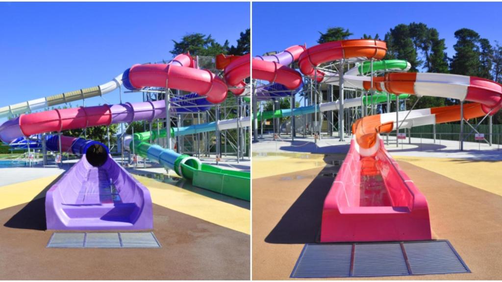 Toboganes del Parque Acuático de Monterrei