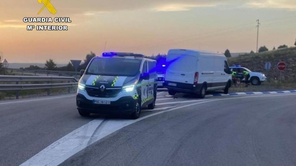 Imagen del accidente de tráfico en Teruel