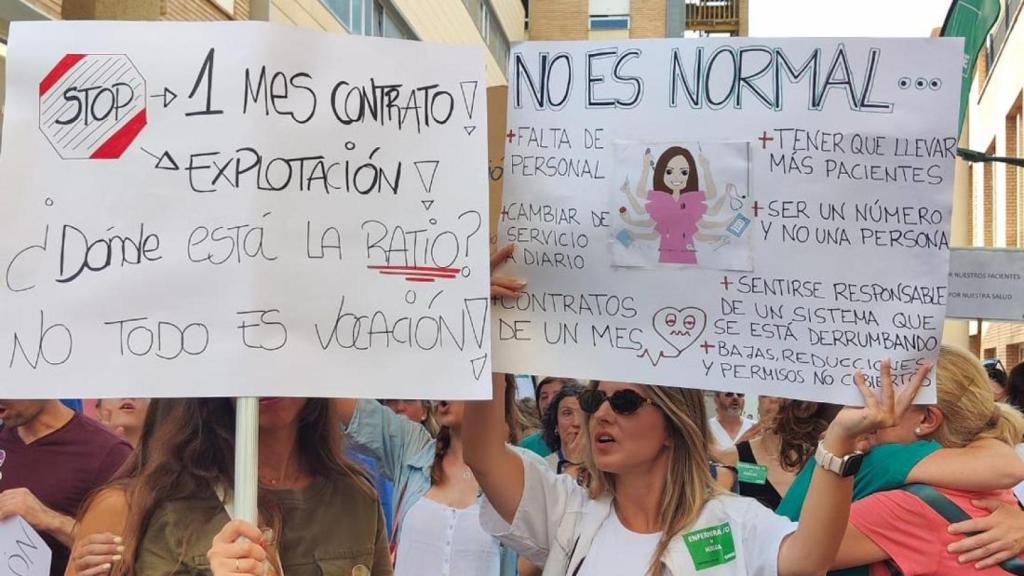 Última huelga de enfermeros en Málaga.