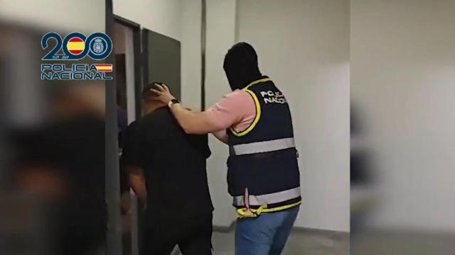 Momento de la detención del pandillero salvadoreño.