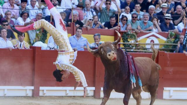 Imagen del fuerte percance sufrido por Marco Pérez.