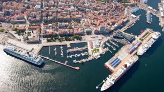 Vista aérea del Puerto de Vigo.