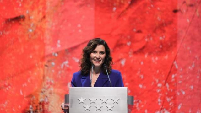 Isabel Díaz Ayuso durante la entrega de los premios de Cultura 2024 en San Lorenzo de El Escorial.