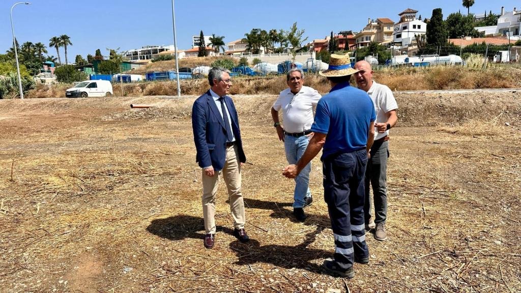 Francisco Salado, Sergio Diaz y los técnicos municipales.