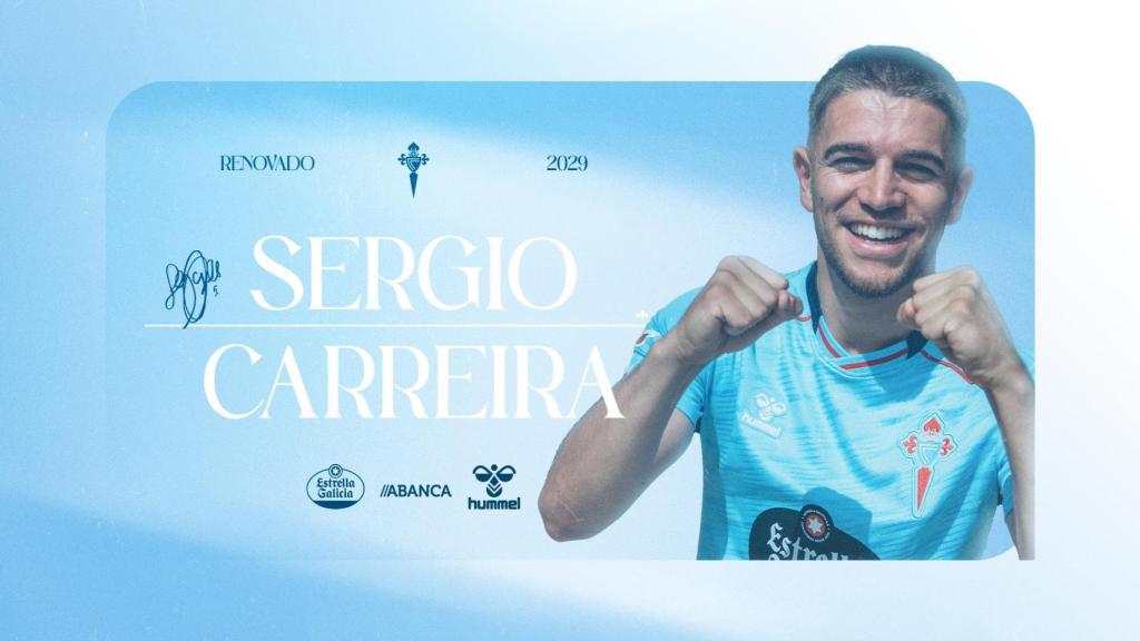 Sergio Carreira amplía su contrato con el Celta hasta 2029