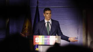 El presidente del Gobierno, Pedro Sánchez, este lunes en el Museo del Traje, en Madrid.
