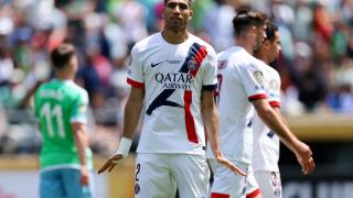 Achraf Hakimi, celebra su gol al Seattle Sounders
