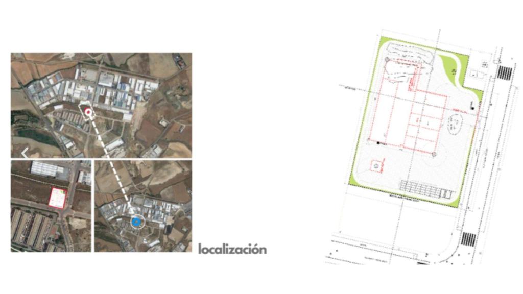 Planos orientativos del nuevo parque de bomberos de Loeches.