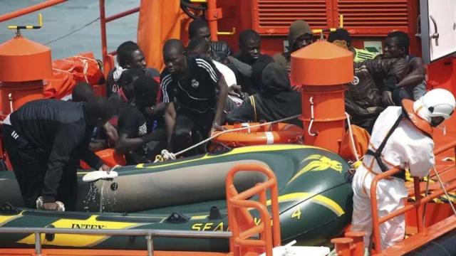 Imagen de inmigrantes ilegales llegados a Canarias este año.