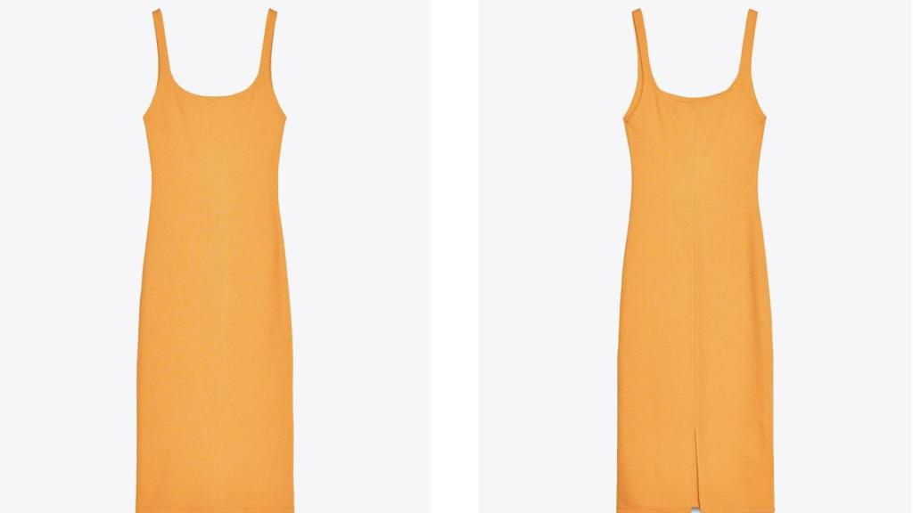 Vestido midi entallado.