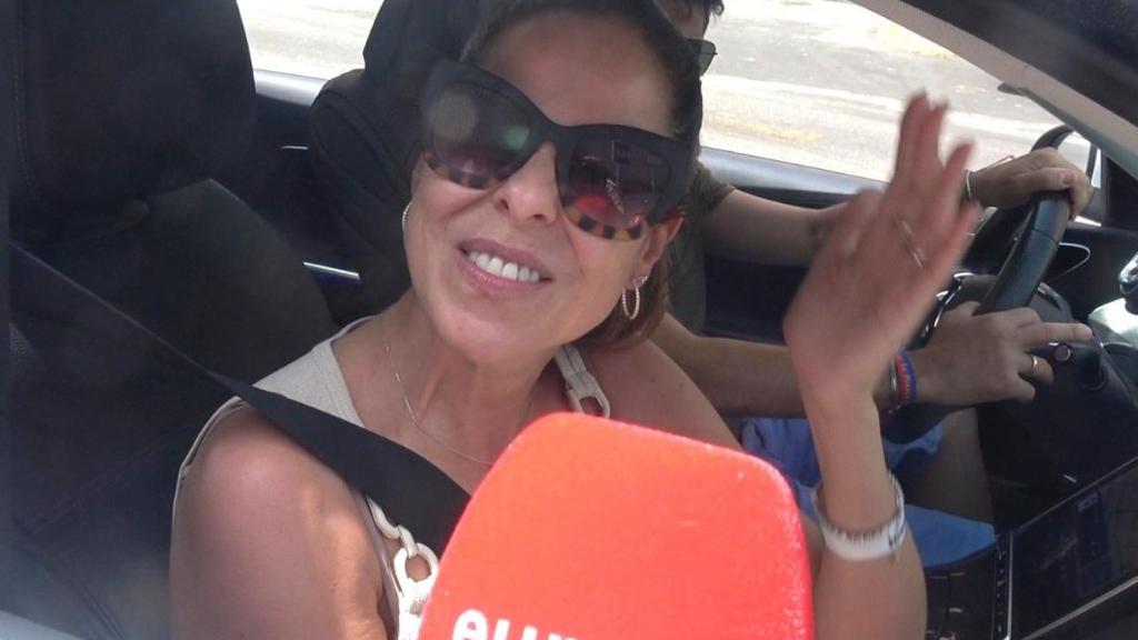 Pastora Soler, saliendo del hospital, este pasado lunes, día 23.