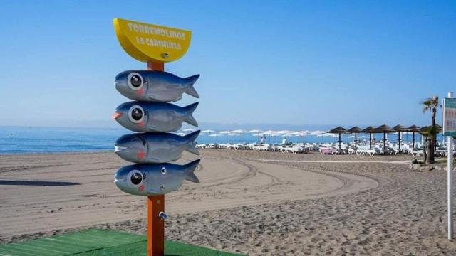 Una ducha en forma de espeto.