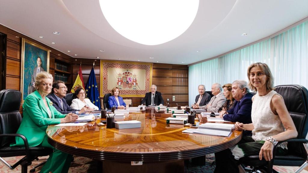 El pleno del Tribunal Constitucional ayer, durante la primera sesión de debate sobre la amnistía del 'procés'./