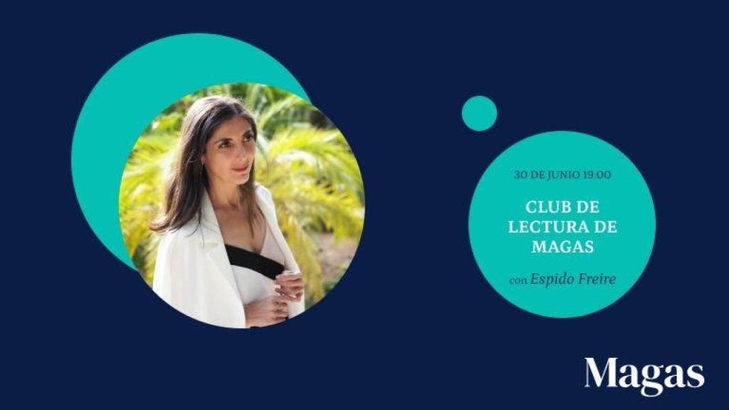 Montaje para el anuncio del club de lectura con Espido Freire.