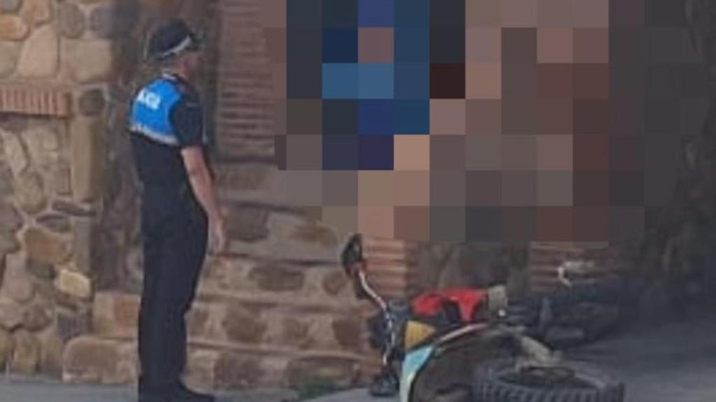 Imagen donde tuvo el accidente el joven fugado que ha sido detenido en San Andrés del Rabanedo.