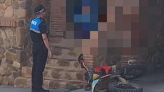 Imagen donde tuvo el accidente el joven fugado que ha sido detenido en San Andrés del Rabanedo.