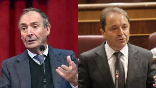 El ex secretario general del PSOECyL y expresidente del Senado Juan José Laborda y el exsenador socialista por Segovia Juan Luis Gordo, en un montaje de EL ESPAÑOL