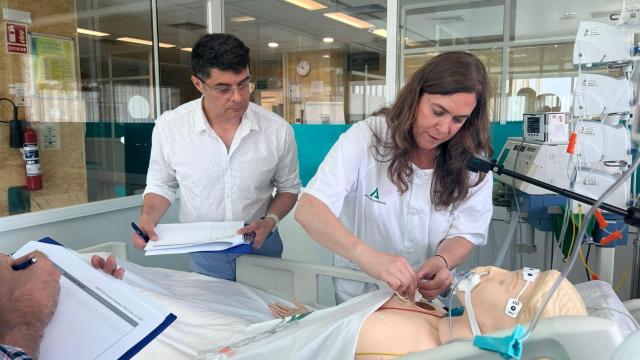 Dos profesionales del Costa del Sol trabajando en el proyecto.