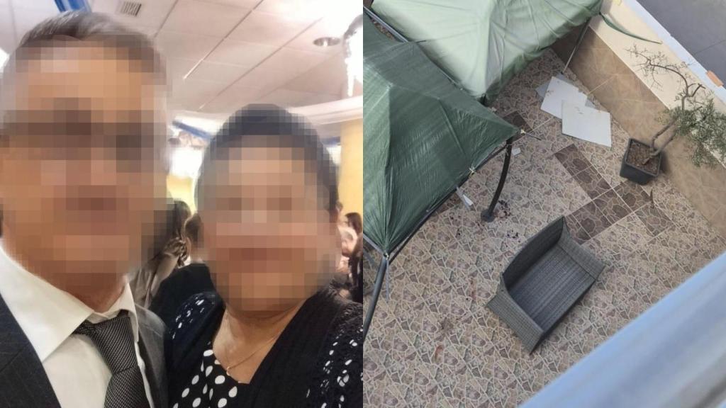 Florindo F.G. y Marisa B.A. y el lugar en el que él la mato junto al cuchillo.