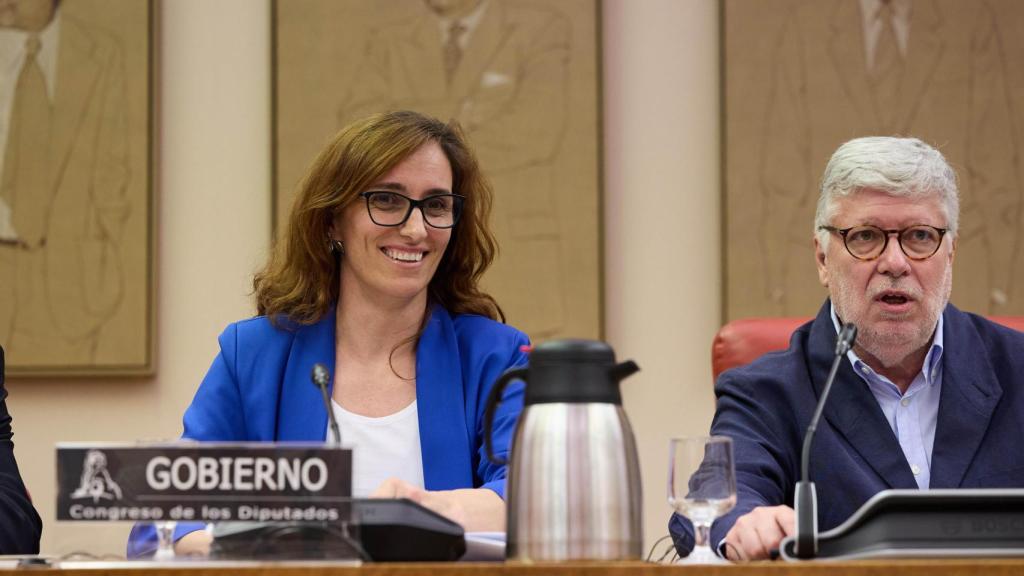 Mónica García, Ministra de Sanidad, durante la Comisión de Sanidad de este martes.
