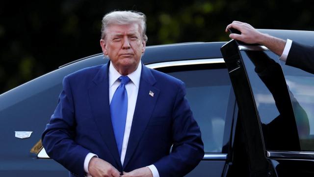 El presidente de Estados Unidos, Donald Trump, llega a una cena para jefes de estado y de gobierno de la OTAN en La Haya, Países Bajos, el 24 de junio de 2025.