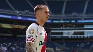 Franco Mastantuono, con River Plate.