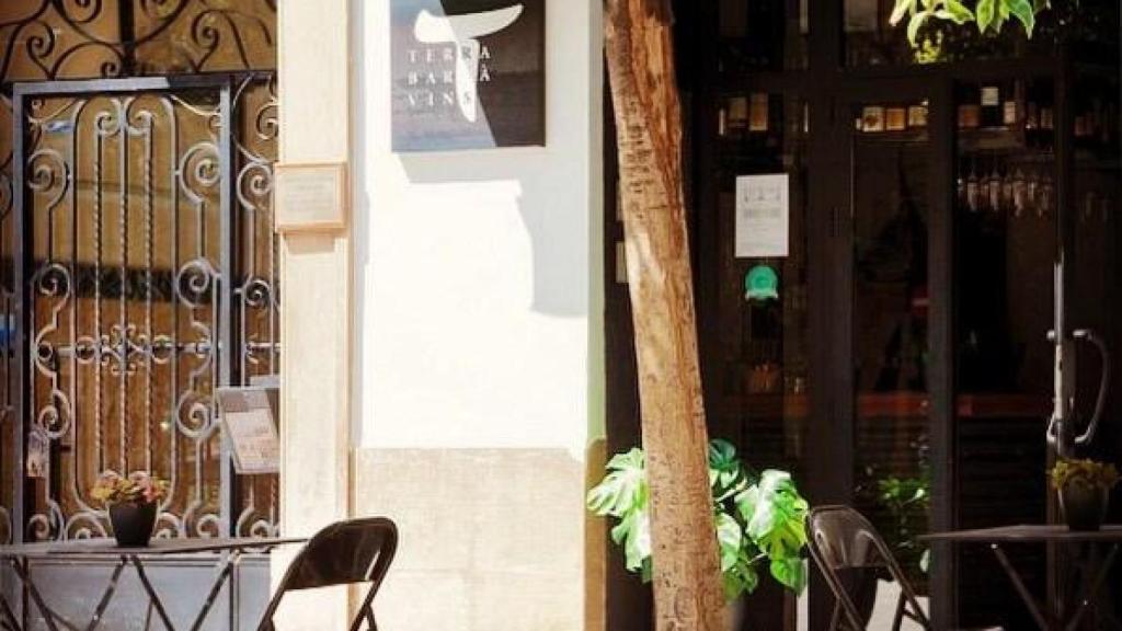 La recogida terraza de Terra à Vins (Valencia)