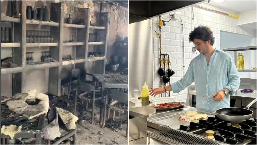 Alberto Yagüe tiene 33 años y perdió su restaurante en un incendio el pasado 10 de junio.