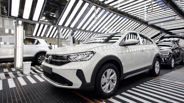 Línea de montaje en la planta de Volkswagen Navarra