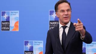 El secretario general de la OTAN, Mark Rutte, a su llegada de la cumbre de este miércoles en La Haya