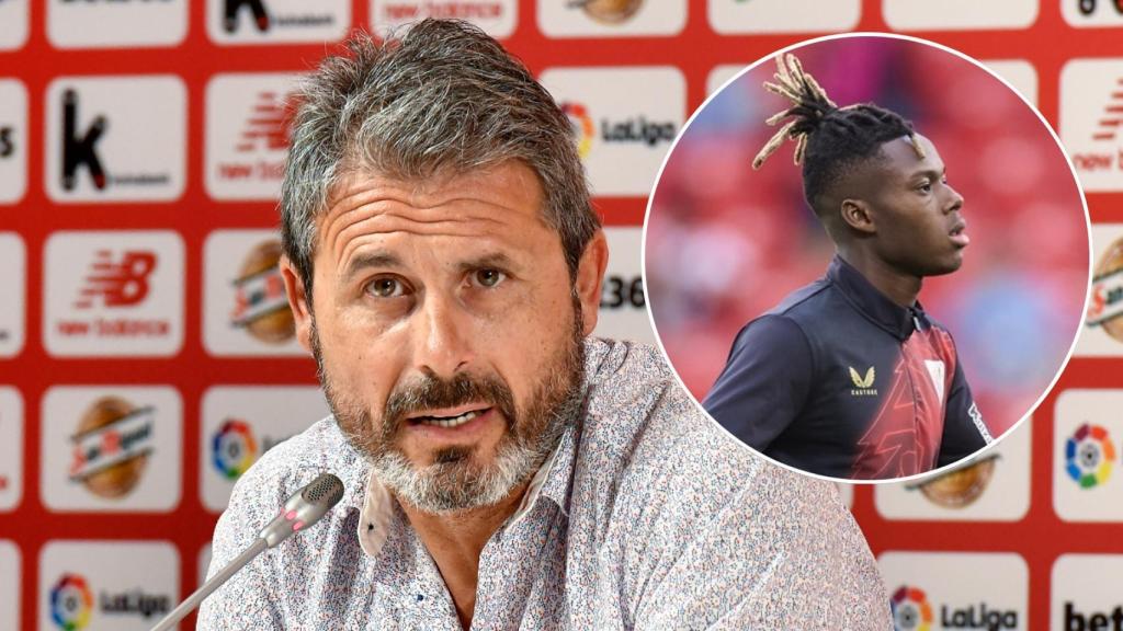 Rafa Alkorta y Nico Williams