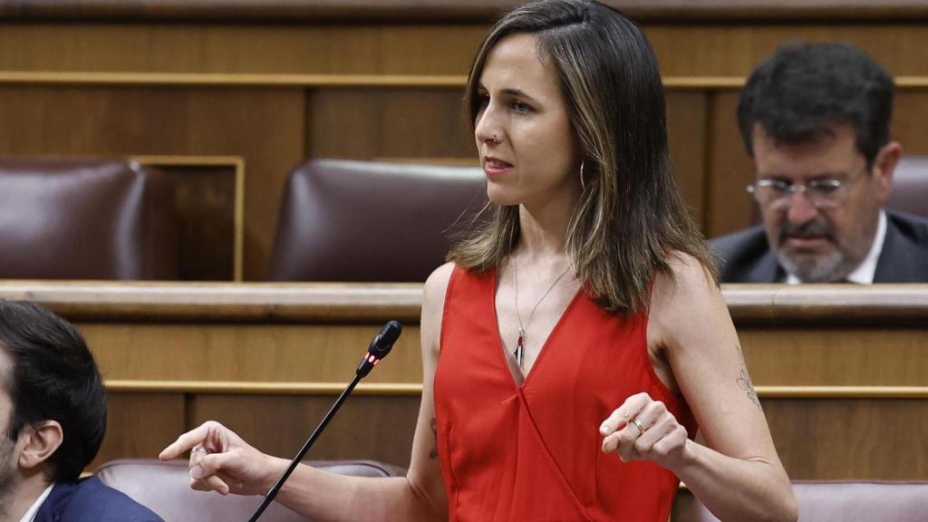 La secretaria general de Podemos, Ione Belarra, este miércoles en la sesión de control al Gobierno en el Congreso.