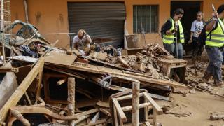 Estragos que ocasionó la dana en el municipio de Paiporta. Rober Solsona / Europa Press