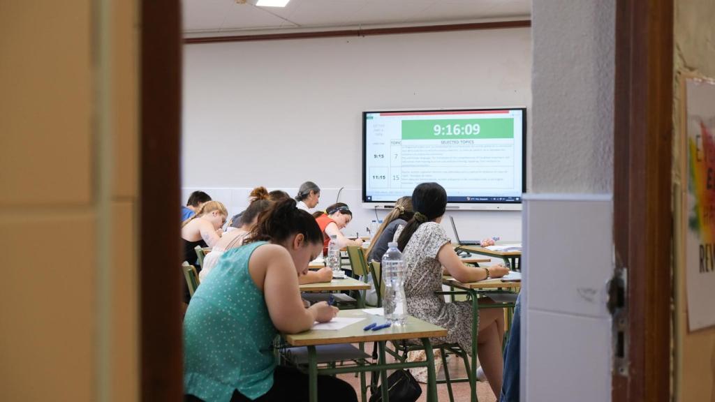 Un examen de oposición. Fotografía de archivo.