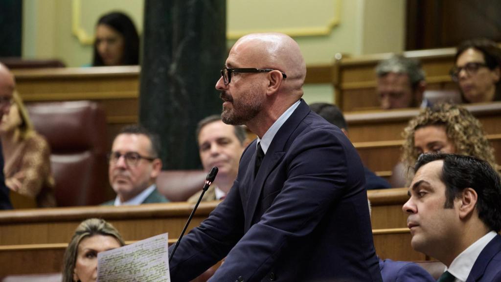 El diputado del PP Jaime de los Santos este miércoles en la sesión de control en el Congreso.