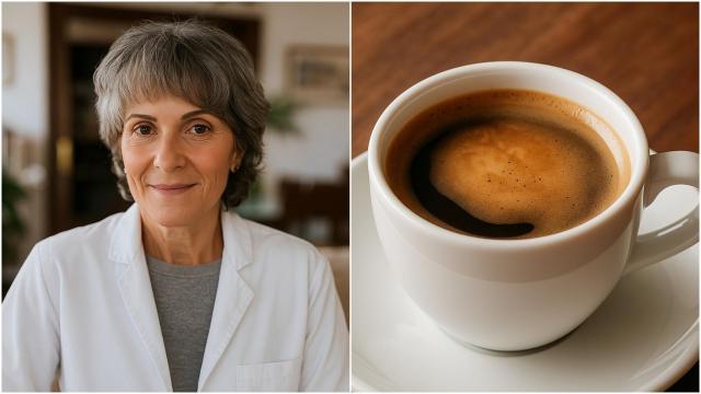 Marta González-Corró, médica, junto a una taza de café.