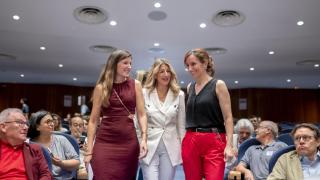 Belén González, Yolanda Díaz y Mónica García.