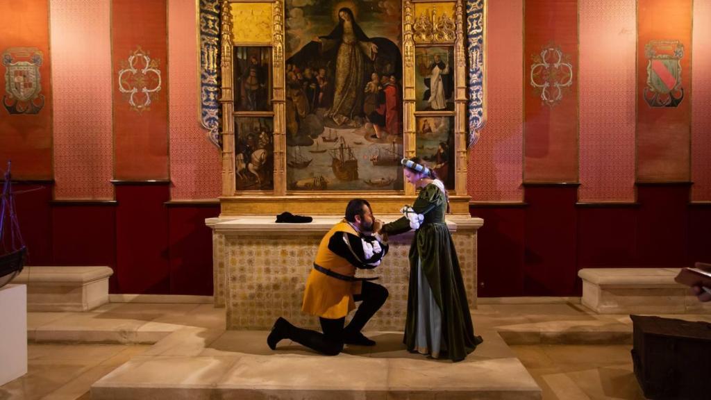 Representación de la boda imperial de Carlos V en el Real Alcázar de Sevilla.