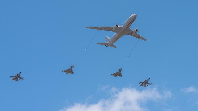 A330 MRTT de la OTAN durante un desfile aéreo