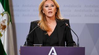 La consejera Carolina España, en la rueda de prensa posterior al Consejo de Gobierno.