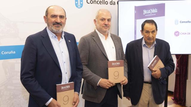 Presentación de la colaboración del Concello de A Coruña con la Fundación Rosalía de Castro para la revista Follas Novas.