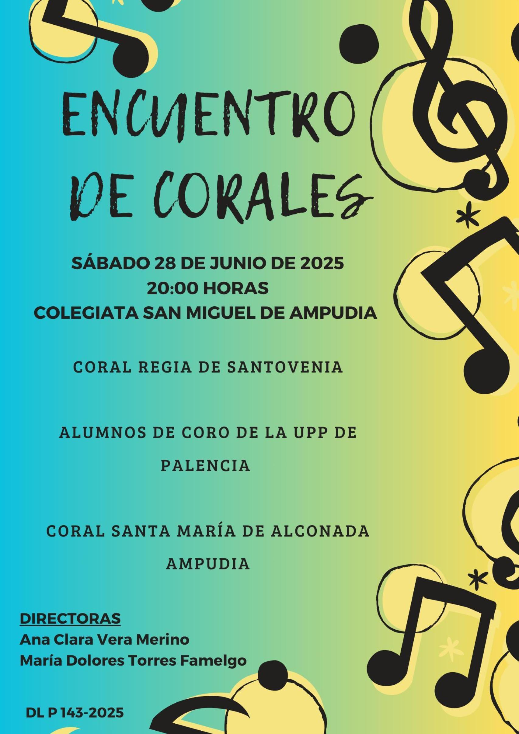 Cartel del encuentro de corales de Ampudia (Palencia)