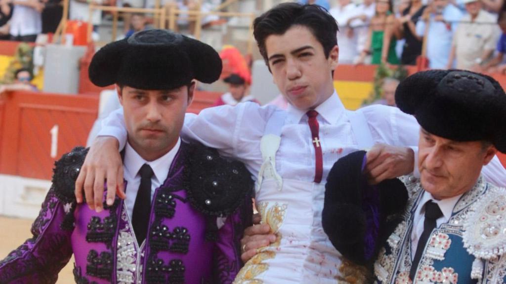 Imagen del fuerte percance sufrido por Marco Pérez.