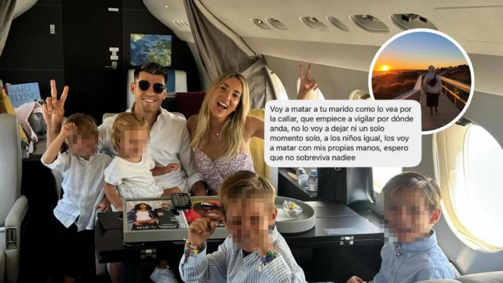 Un montaje de la familia, con la foto de perfil del joven detenido y el mensaje.