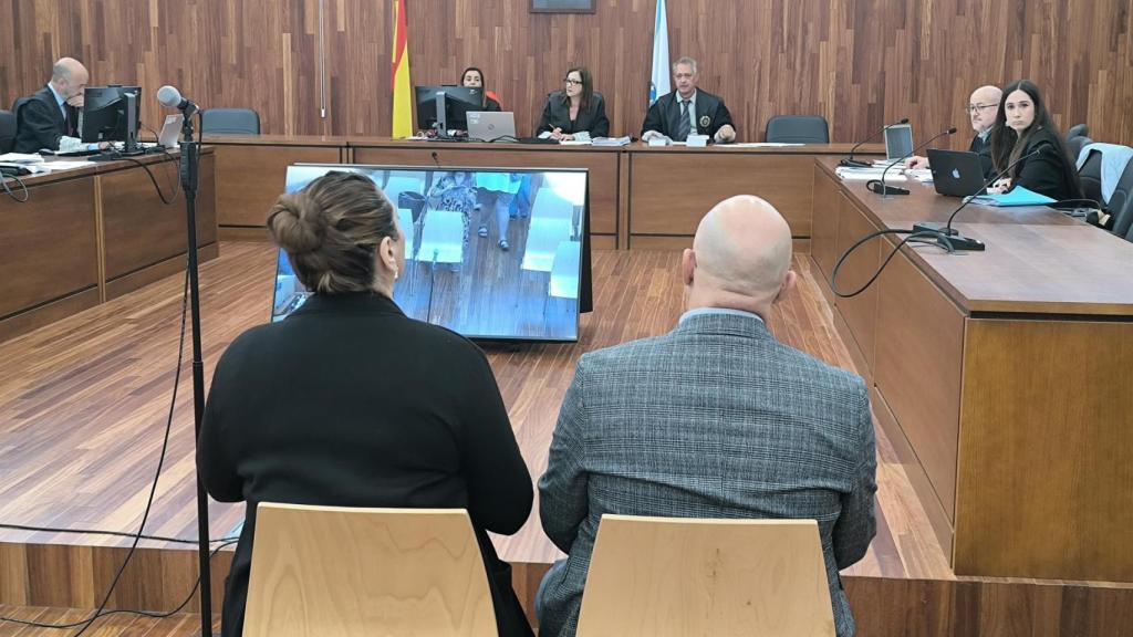 Los acusados, durante la primera jornada del juicio,