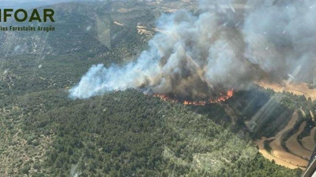 Incendio forestal en Berge
