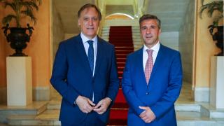 El alcalde de Salamanca, Carlos García Carbayo, y Rui Ventura, presidente de la Comisión Ejecutiva de Turismo Centro Portugal